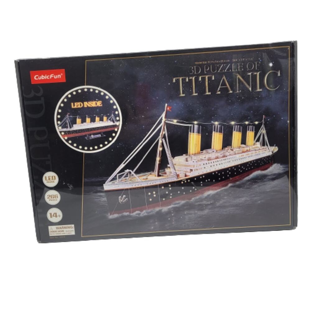 New sealed CubicFun 3D Puzzles Titanic Ship model. Led inside. 266 pieces